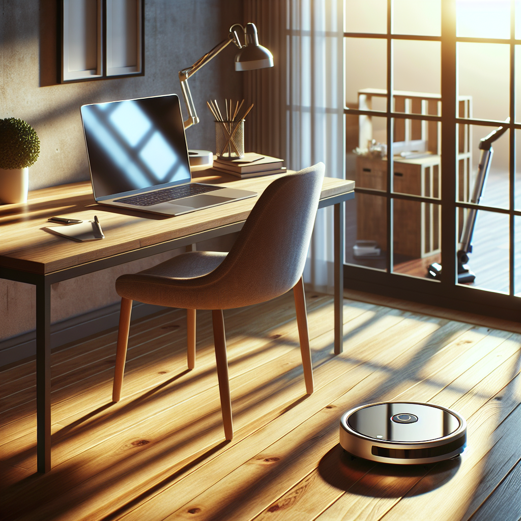 Robot vacuum and laptop - robots vs AI