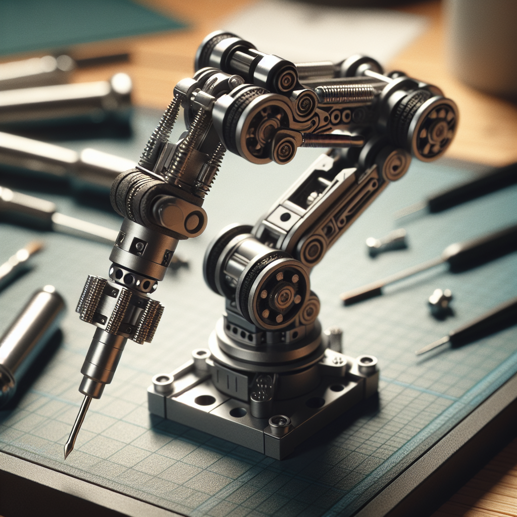 Desktop robot arm kit on table